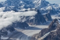 Ariel View of Glacier in Alaska Range