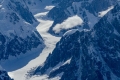 Ariel View of Glacier in Alaska Range