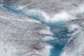 Water Flow On Top Of the Glacier